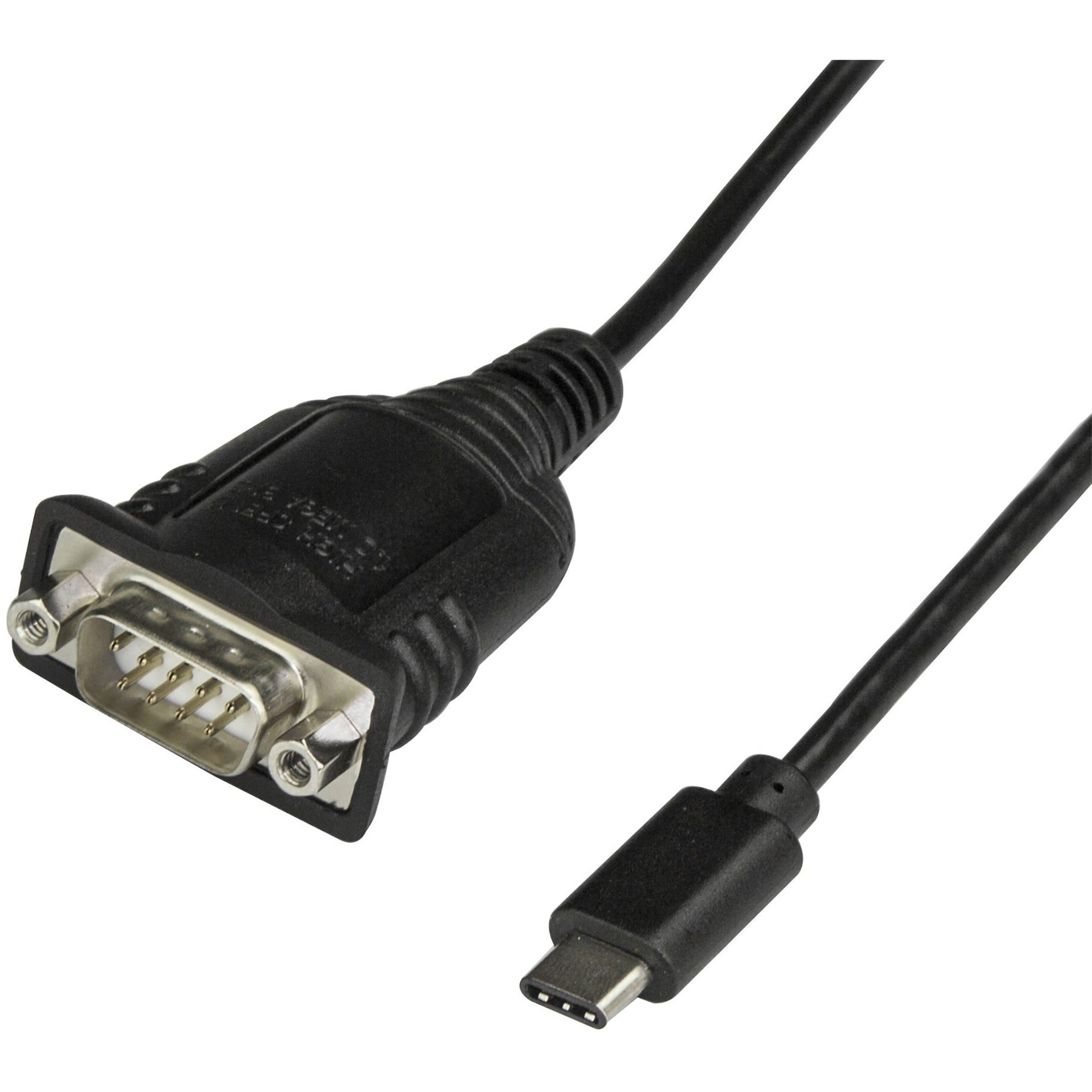StarTech.com USB C to Serial Adapter Cable 16' (40cm) - USB Type-C to Serial RS232 (DB9) Cable Converter - Male/Male - Windows/Mac/Linux