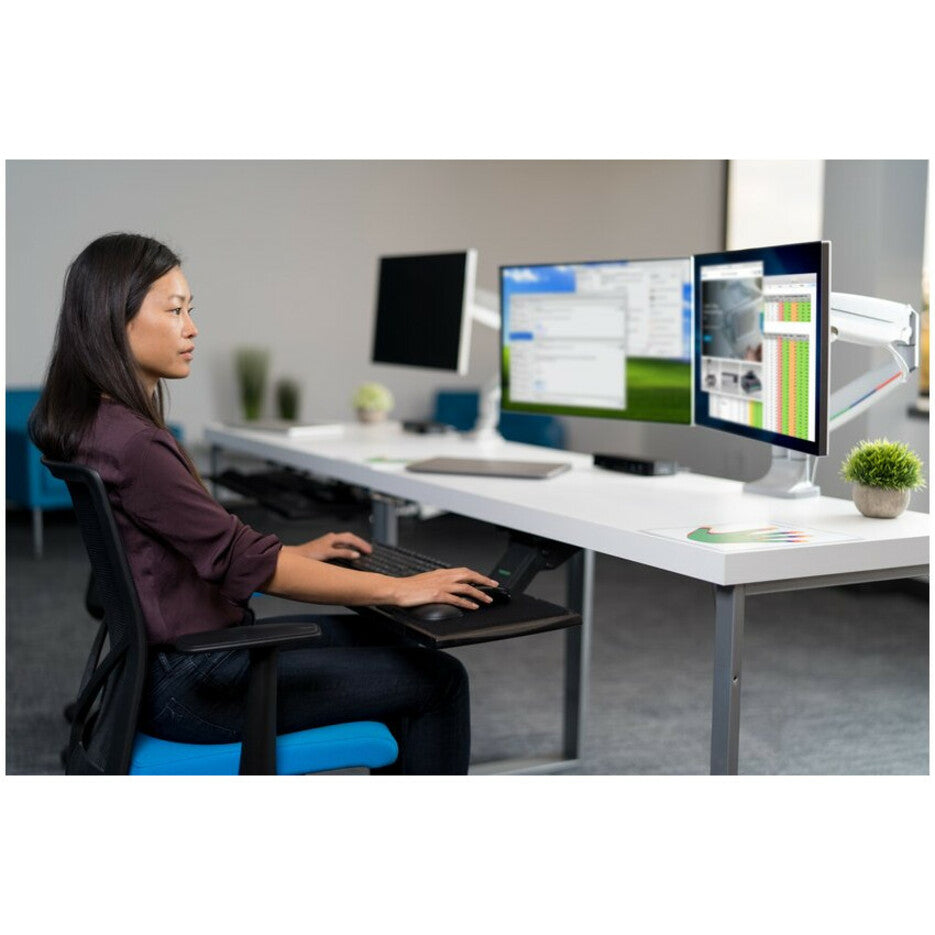 Kensington SmartFit Mounting Arm for Monitor - Grey - Landscape/Portrait - Alternate view 13