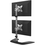 StarTech.com Vertical Dual Monitor Stand, Free Standing Height Adjustable Stacked Monitor Stand up to 27' (17.6lb/8kg) VESA Mount Displays - Right view