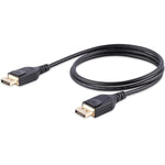 StarTech.com 1 m VESA Certified DisplayPort 1.4 Cable - 8K 60Hz HBR3 HDR - 3 ft Super UHD 4K 120Hz - DP to DP Slim Video Monitor Cord M/M - Left view