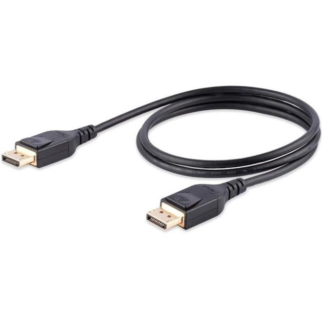 StarTech.com 1 m VESA Certified DisplayPort 1.4 Cable - 8K 60Hz HBR3 HDR - 3 ft Super UHD 4K 120Hz - DP to DP Slim Video Monitor Cord M/M - Left view