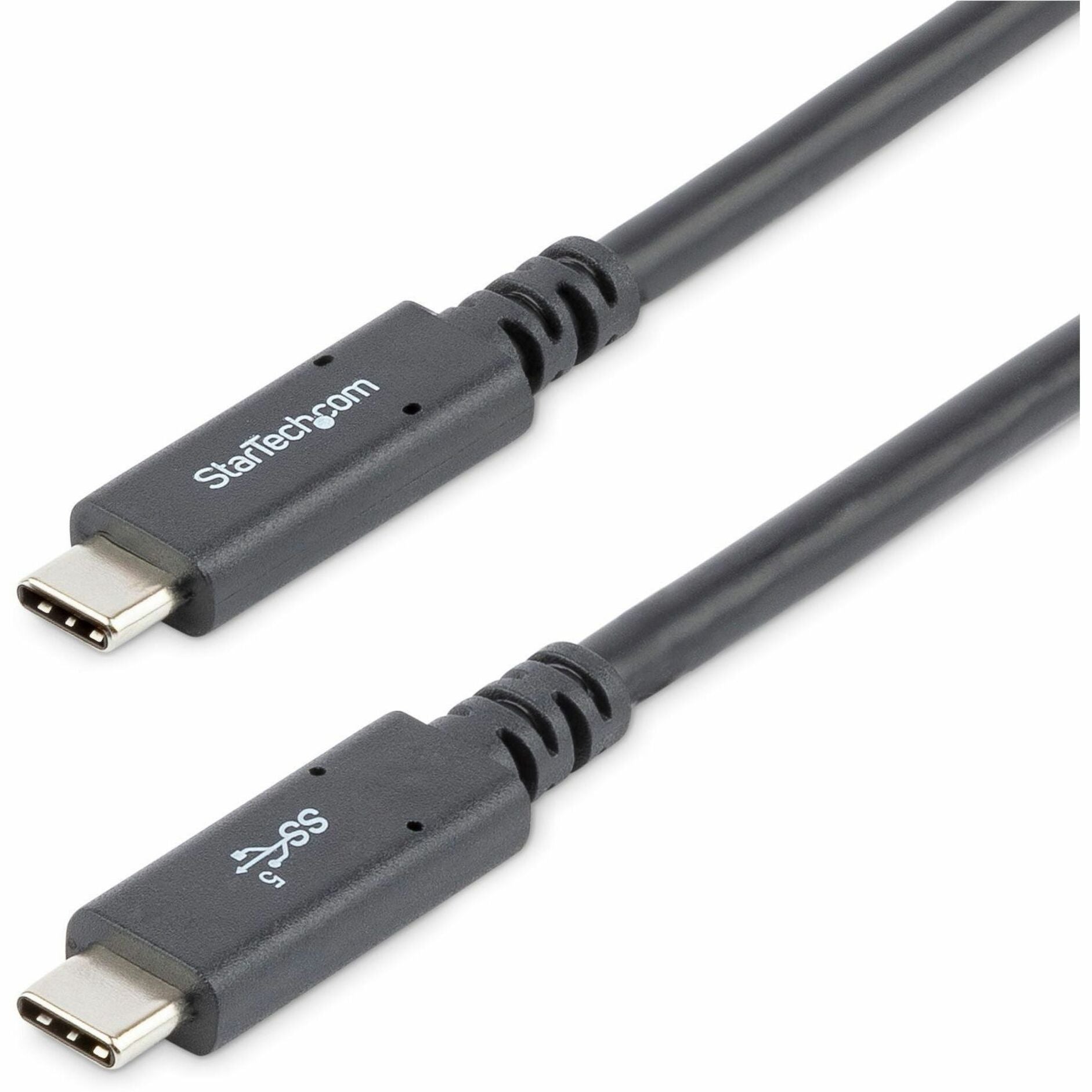 StarTech.com 6 ft (1.8m) USB C to USB C Cable, 5A 100W PD 3.0, Certified Works With Chromebook, USB-IF Certified, M/M, USB 3.0 (5Gbps)