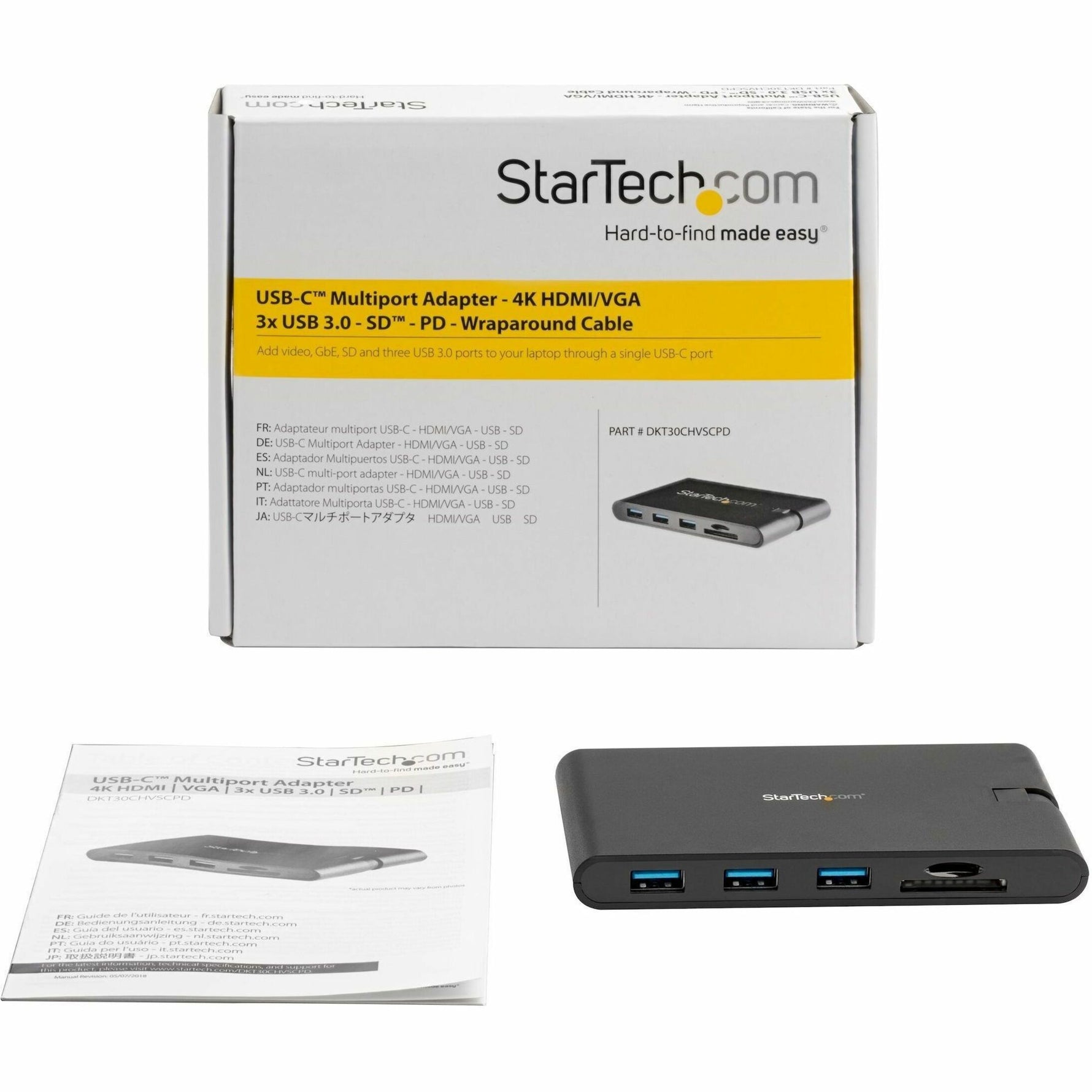 StarTech.com USB Type C Docking Station for Notebook - 85 W - Black - Alternate view 6