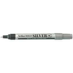 Artline Marker 900XF Permanent 2.3mm Bullet Nib Silver (Box 12)