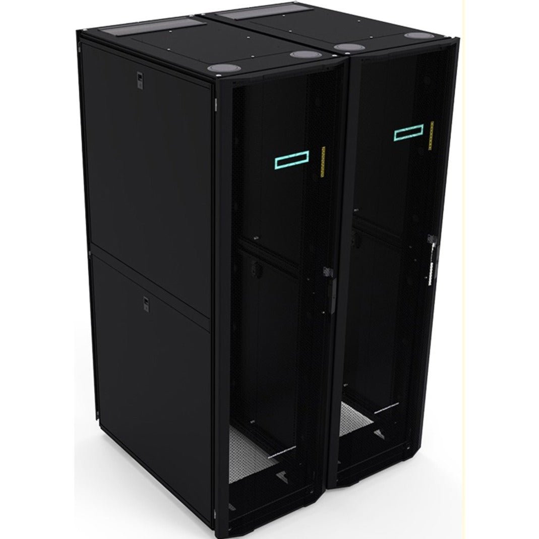 HPE Enterprise 42U Floor Standing Rack Cabinet for Server, KVM Switch - Black, Silver