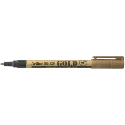 Artline Marker 990XF Permanent 1.2mm Bullet Nib Gold (Box 12)