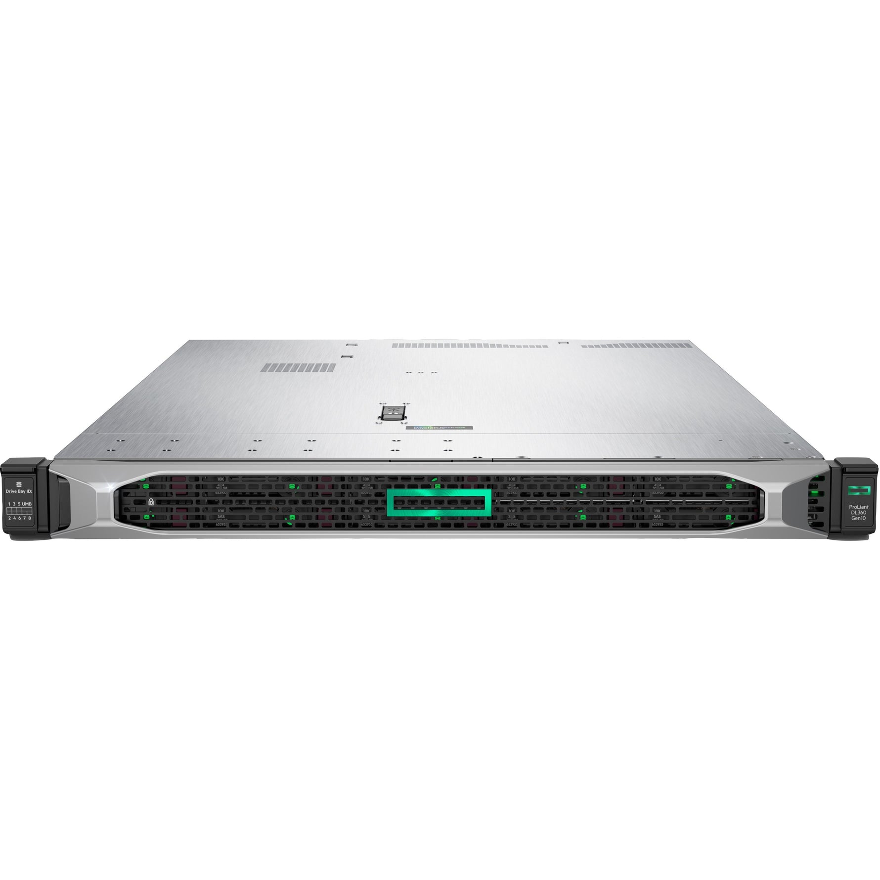HPE ProLiant DL360 G10 1U Rack Server - 1 Xeon Silver 4208 2.10 GHz - 16 GB RAM - Serial ATA/600, 12Gb/s SAS Controller - Left view