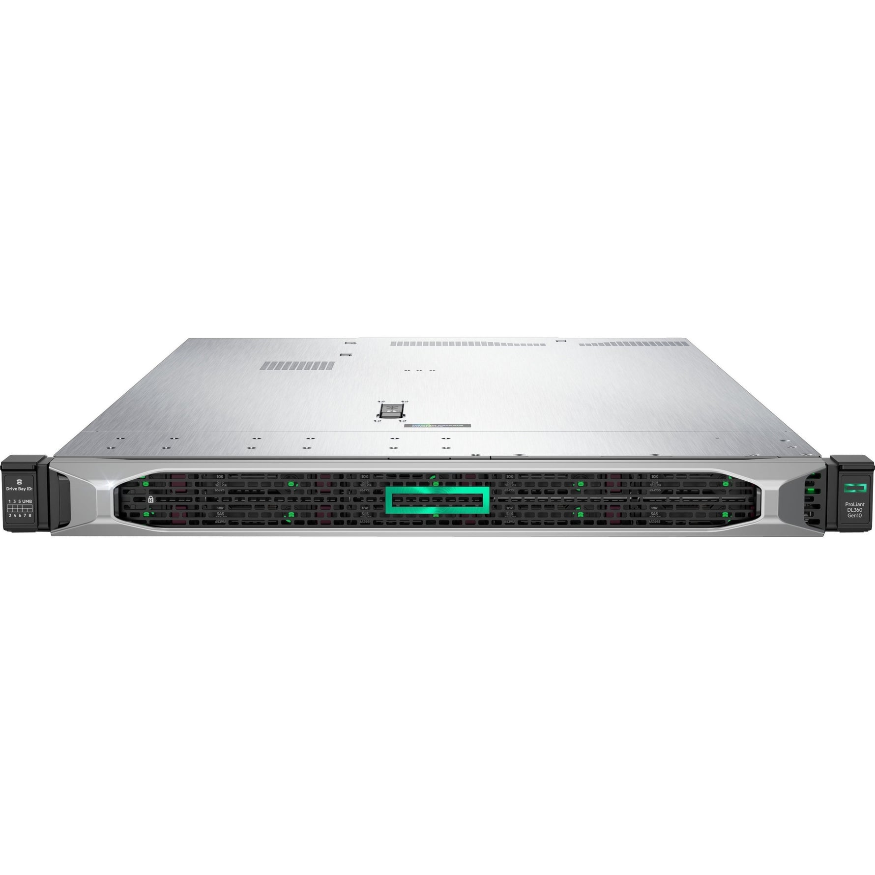 HPE ProLiant DL360 G10 1U Rack Server - 1 Xeon Silver 4208 2.10 GHz - 16 GB RAM - Serial ATA/600 Controller - Left view