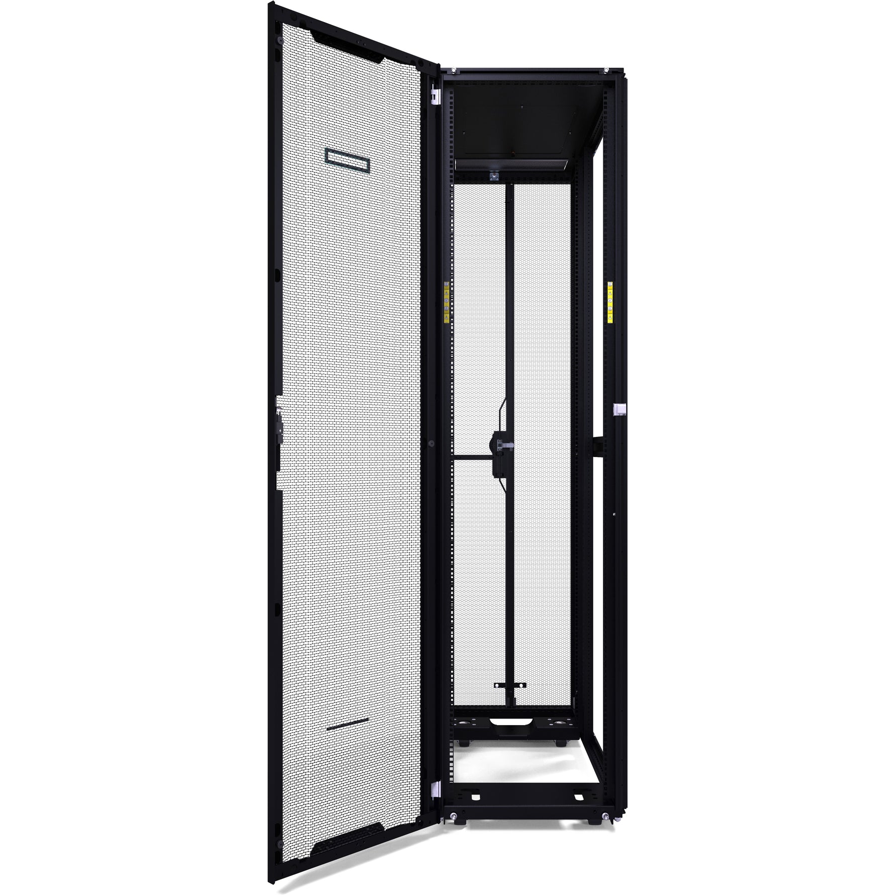 HPE Enterprise 42U Floor Standing Rack Cabinet for LAN Switch, Patch Panel1200 mm Rack Depth - Black, Silver - TAA Compliant