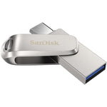 SanDisk Ultra Dual Drive Luxe 1 TB USB Type C, USB Type A Flash Drive - Stainless Steel