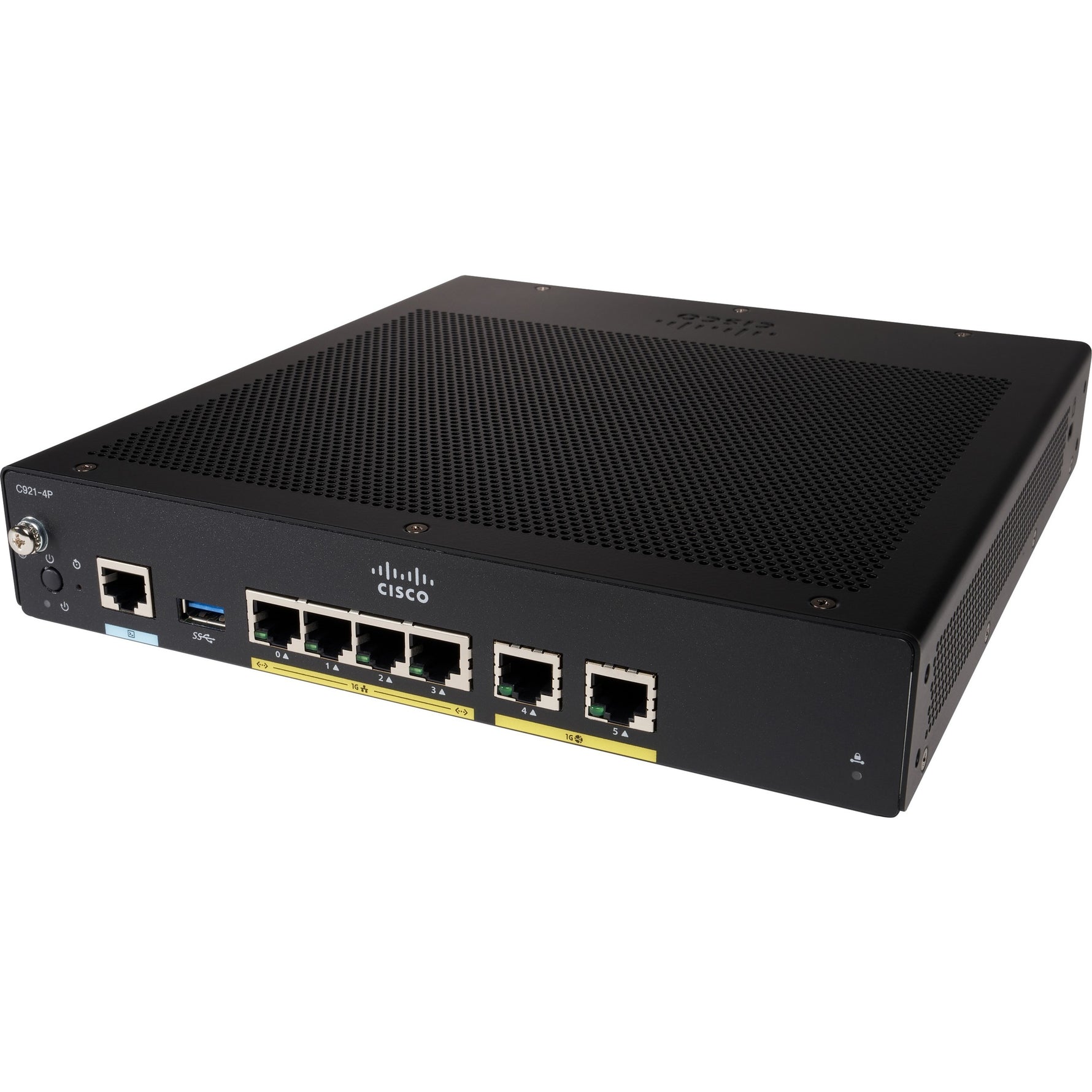 Cisco C921-4PLTEAU 1 SIM Ethernet, Cellular Modem/Wireless Router - Left view