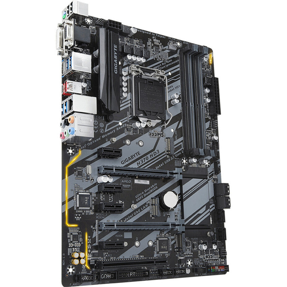 GIGABYTE Ultra Durable H370 HD3 Desktop Motherboard - Intel H370 Chipset - Socket H4 LGA-1151 - Intel Optane Memory Ready - ATX