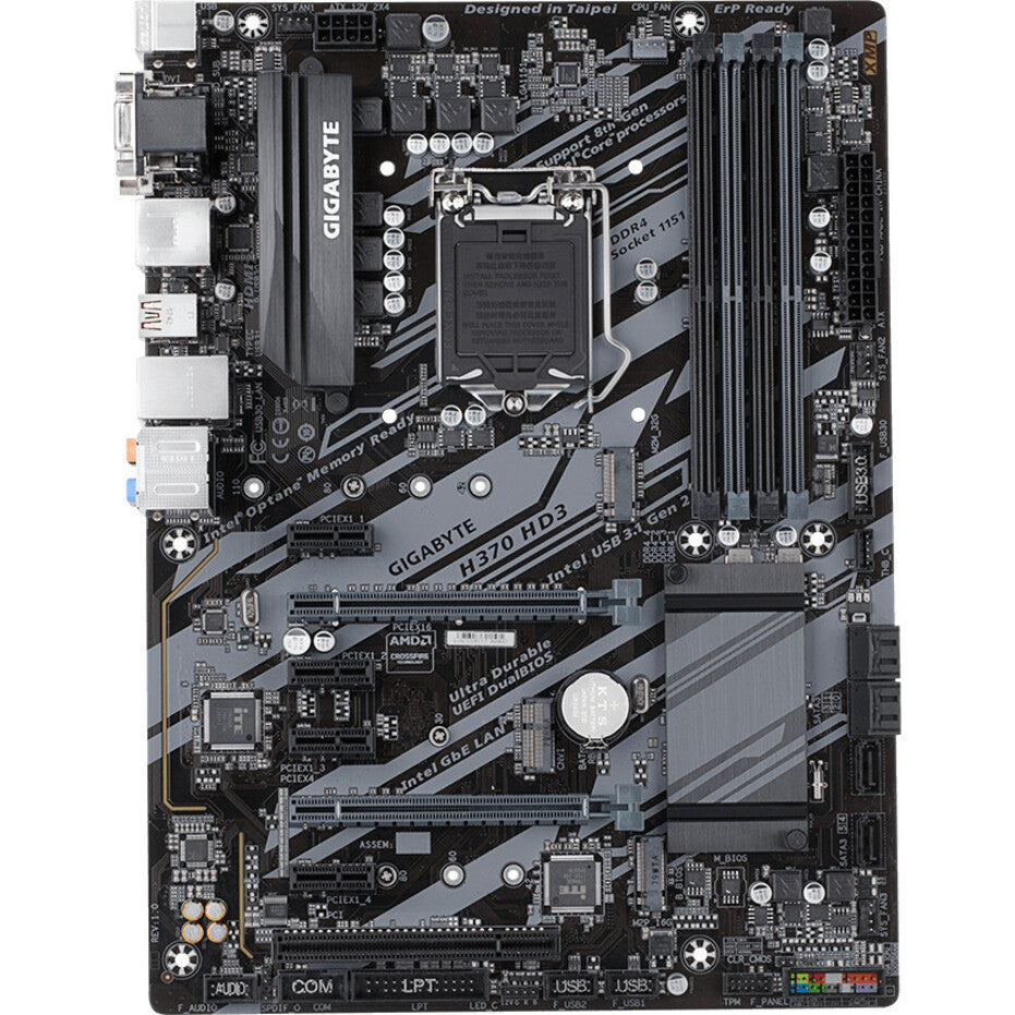 GIGABYTE Ultra Durable H370 HD3 Desktop Motherboard - Intel H370 Chipset - Socket H4 LGA-1151 - Intel Optane Memory Ready - ATX