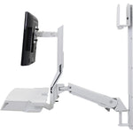 Ergotron StyleView Wall Mount for Keyboard, Monitor, Bar Code Scanner, LCD Display - White - Left view