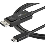 StarTech.com 6ft (2m) USB C to DisplayPort 1.2 Cable 4K 60Hz - Reversible DP to USB-C / USB-C to DP Video Adapter Monitor Cable HBR2/HDR - Top view