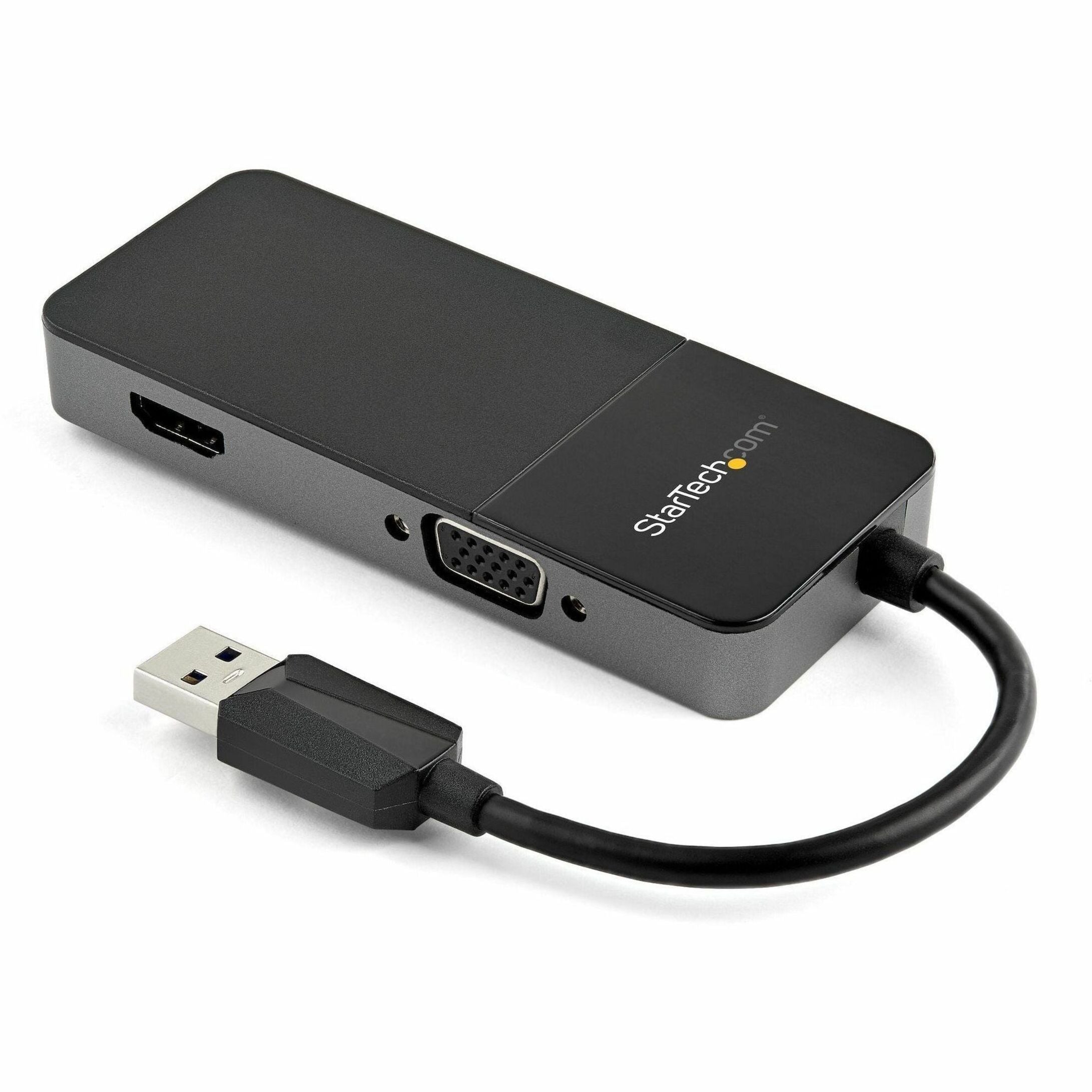 StarTech.com USB 3.0 to HDMI and VGA Adapter -4K/1080p USB Type A Dual Monitor Multiport Display Adapter Converter -External Graphics Card