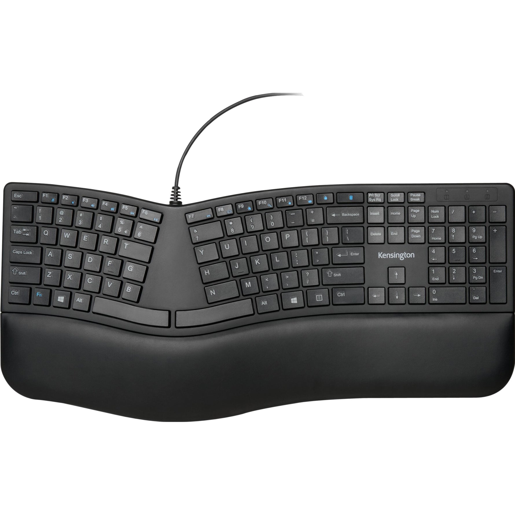 Kensington Pro Fit Keyboard - Cable Connectivity - USB Type A Interface - Black - Top view