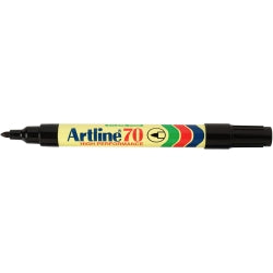 Artline Marker 70 Permanent 1.5mm Bullet Nib Black Bx12 (Each)