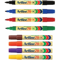 Artline Marker 70 Permanent 1.5mm Bullet Nib Assorted Bx12 (Each)