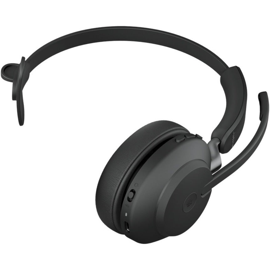 Jabra Evolve2 65 Wireless Over-the-head Mono Headset - Black - Bottom view