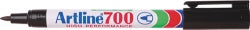 Artline Marker 700 Permanent 0.7mm Bullet Nib Black Bx12 (Each)