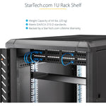 StarTech.com 1U Server Rack Cabinet Shelf - Fixed 16' Deep Cantilever Rackmount Tray for 19' Data/AV/Network Enclosure w/cage nuts, screws - Alternate view 7