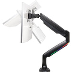 Kensington SmartFit Mounting Arm for Monitor, Flat Panel Display, Curved Screen Display - Black - Landscape/Portrait - Left view