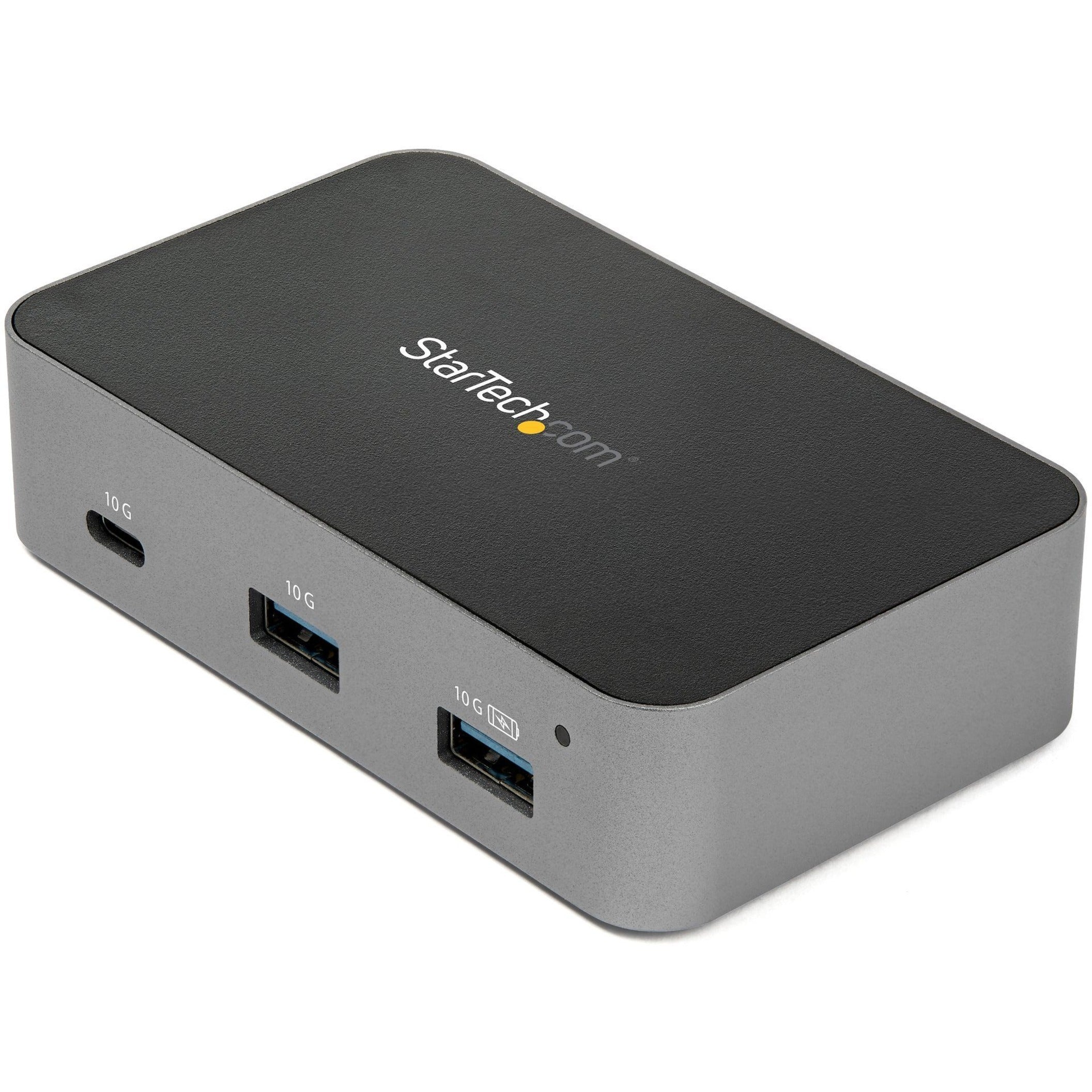StarTech.com 4-Port USB C Hub - USB 3.2 Gen 2 (10 Gbps) - 3x USB-A & 1x USB-C - Powered - Universal Adapter Included