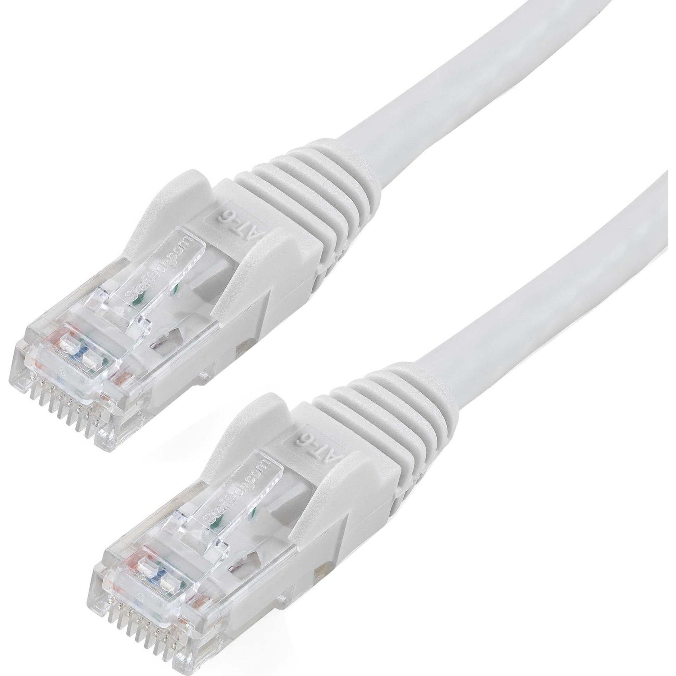 StarTech 7.5m CAT6 Ethernet Cable - White Snagless Gigabit - 100W PoE UTP 250Mhz Category 6 Patch Cord UL Certified Wiring/TIA
