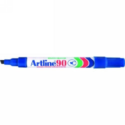 Artline Marker 90 Permanent 5mm Chisel Nib Blue (Box 12)