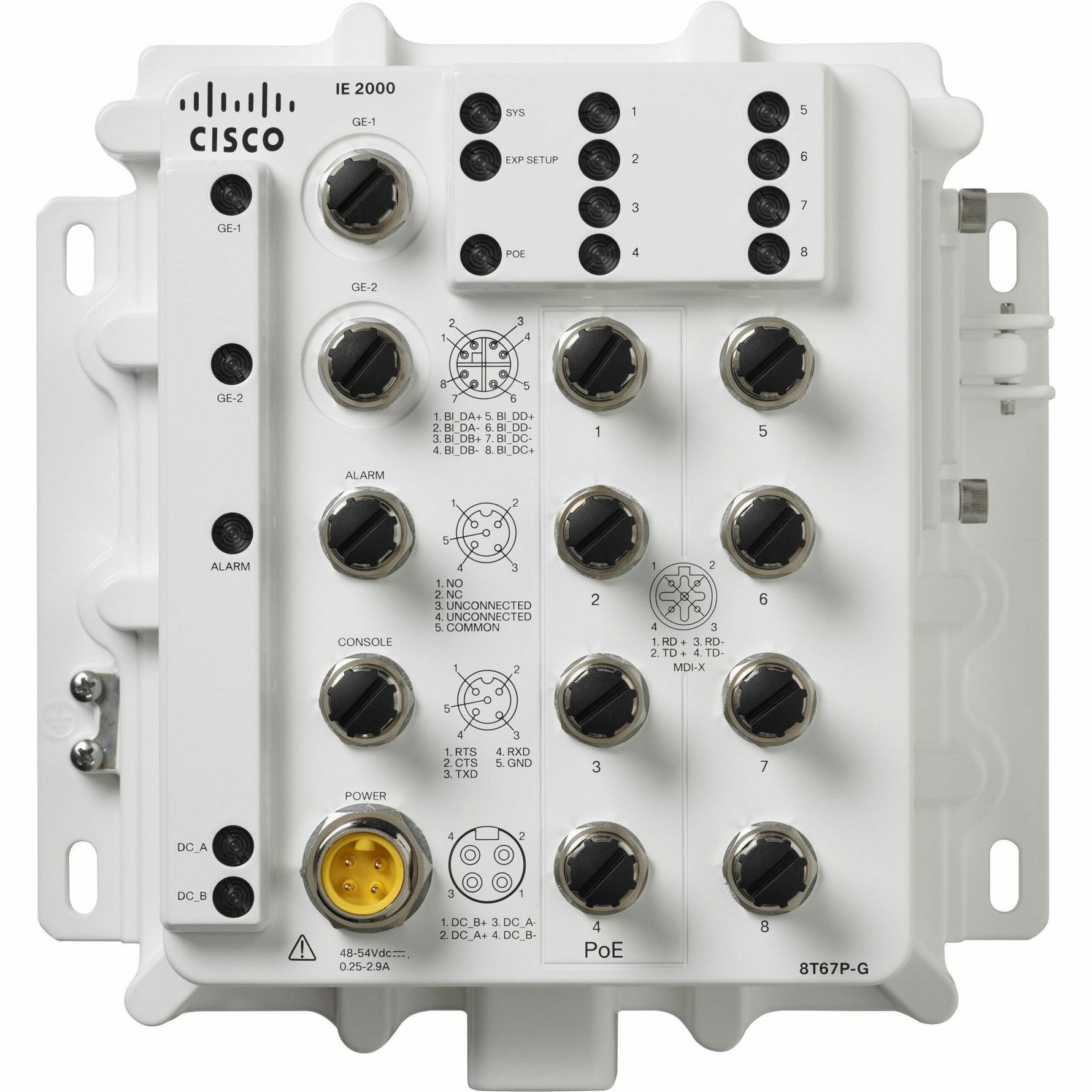 Cisco IE-2000 IE-2000-8T67P-G-E 10 Ports Manageable Ethernet Switch - Fast Ethernet, Gigabit Ethernet - 10/100Base-TX, 10/100/1000Base-TX - Refurbished