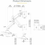 StarTech.com Desk Mount Monitor Arm with 2x USB 3.0 ports, for VESA Display up to 34' (17.6lb/8kg) , C-Clamp/Grommet, Mechanical Spring - Alternate view 7