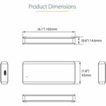StarTech.com USB-C 10Gbps M.2 NVMe PCIe SSD Enclosure - 1GB/s Rugged Aluminum M.2 PCI Express M-Key Case IP67 Rated - Mac/PC - Alternate view 6