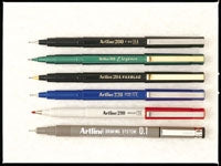 Artline Pen Fineliner 220 0.2mm Superfine Green (Box 12)