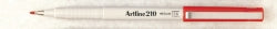 Artline Pen Fineliner 210 0.6mm Medium Red Bx12 (Each)