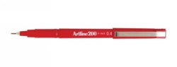 Artline Pen Fineliner 200 0.4mm Fine Red (Box 12)