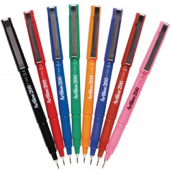 Artline Pen Fineliner 200 0.4mm Fine Assorted Bx12 (Each)