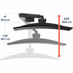 Ergotron Mounting Arm for Monitor, Display Screen, Curved Screen Display - Black - Landscape/Portrait - Alternate view 7