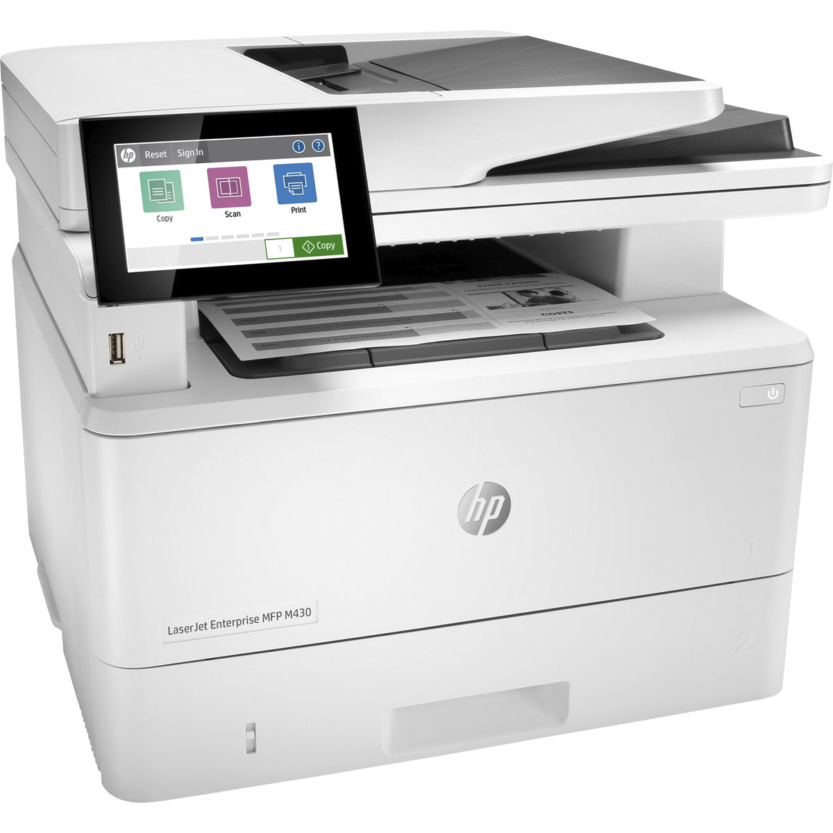 HP LaserJet Enterprise M430f Laser Multifunction Printer - Monochrome - Hero shot