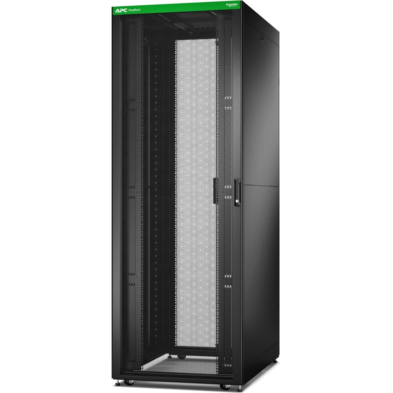 APC by Schneider Electric 48U Floor Standing Enclosed Cabinet Rack Cabinet - 482.60 mm Rack Width x 1041.40 mm Rack Depth - Black
