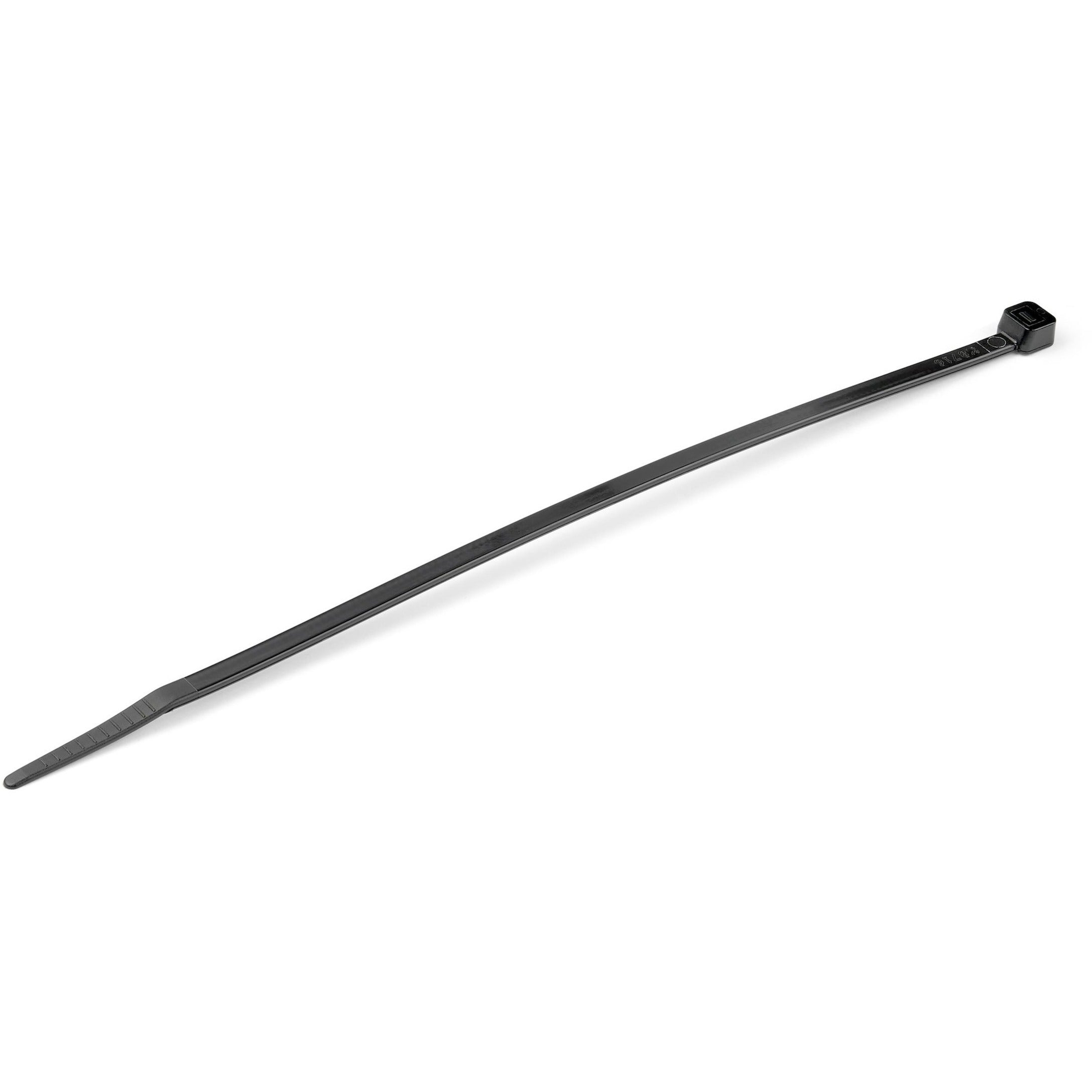 StarTech.com 100 Pack 8' Cable Ties - Black Large Nylon/Plastic Zip Ties Adjustable Network Cable Wraps UL TAA