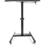 StarTech.com Mobile Standing Desk - Portable Sit-Stand Ergonomic Height Adjustable Cart on Wheels - Rolling Computer/Laptop Workstation - Alternate view 6