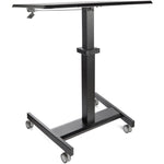 StarTech.com Mobile Standing Desk - Portable Sit-Stand Ergonomic Height Adjustable Cart on Wheels - Rolling Computer/Laptop Workstation - Alternate view 9