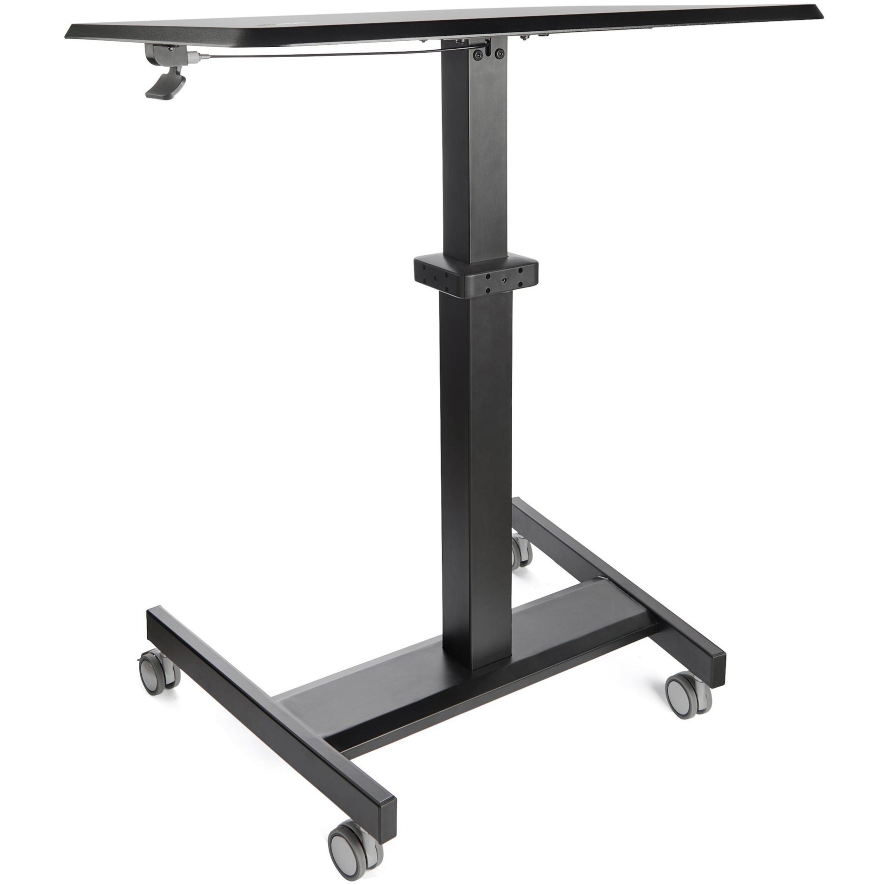 StarTech.com Mobile Standing Desk - Portable Sit-Stand Ergonomic Height Adjustable Cart on Wheels - Rolling Computer/Laptop Workstation - Alternate view 9