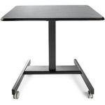 StarTech.com Mobile Standing Desk - Portable Sit-Stand Ergonomic Height Adjustable Cart on Wheels - Rolling Computer/Laptop Workstation - Top view