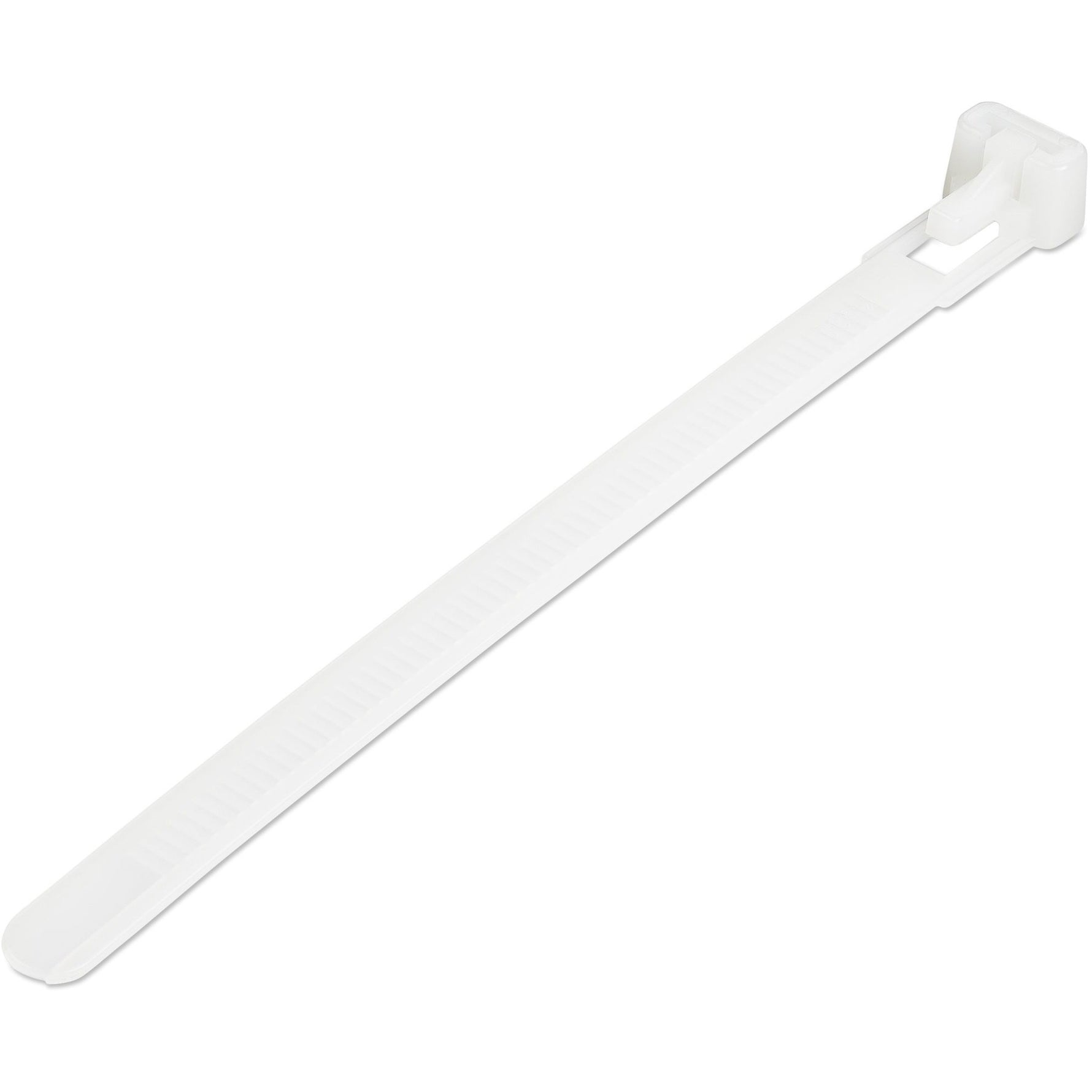 StarTech.com 100 Pack 5' Reusable Cable Ties - White Small Releasable Nylon/Plastic Zip Ties Resealable Adjustable Network Cable Wraps UL
