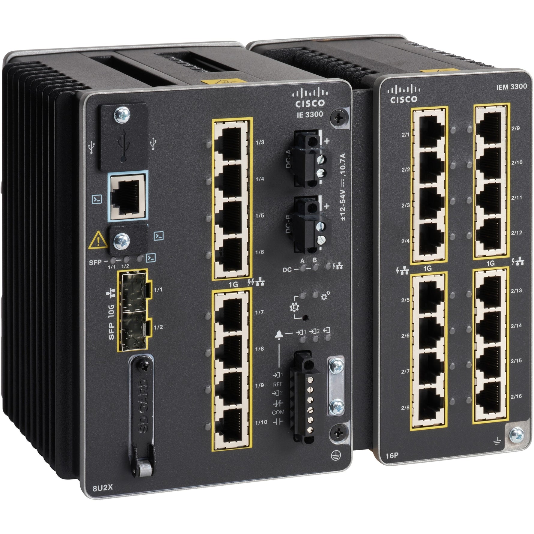 Cisco Catalyst IE3300 IE-3300-8U2X 8 Ports Manageable Ethernet Switch - Gigabit Ethernet, 10 Gigabit Ethernet - 10/100/1000Base-T, 10GBase-X - Alternate view 8