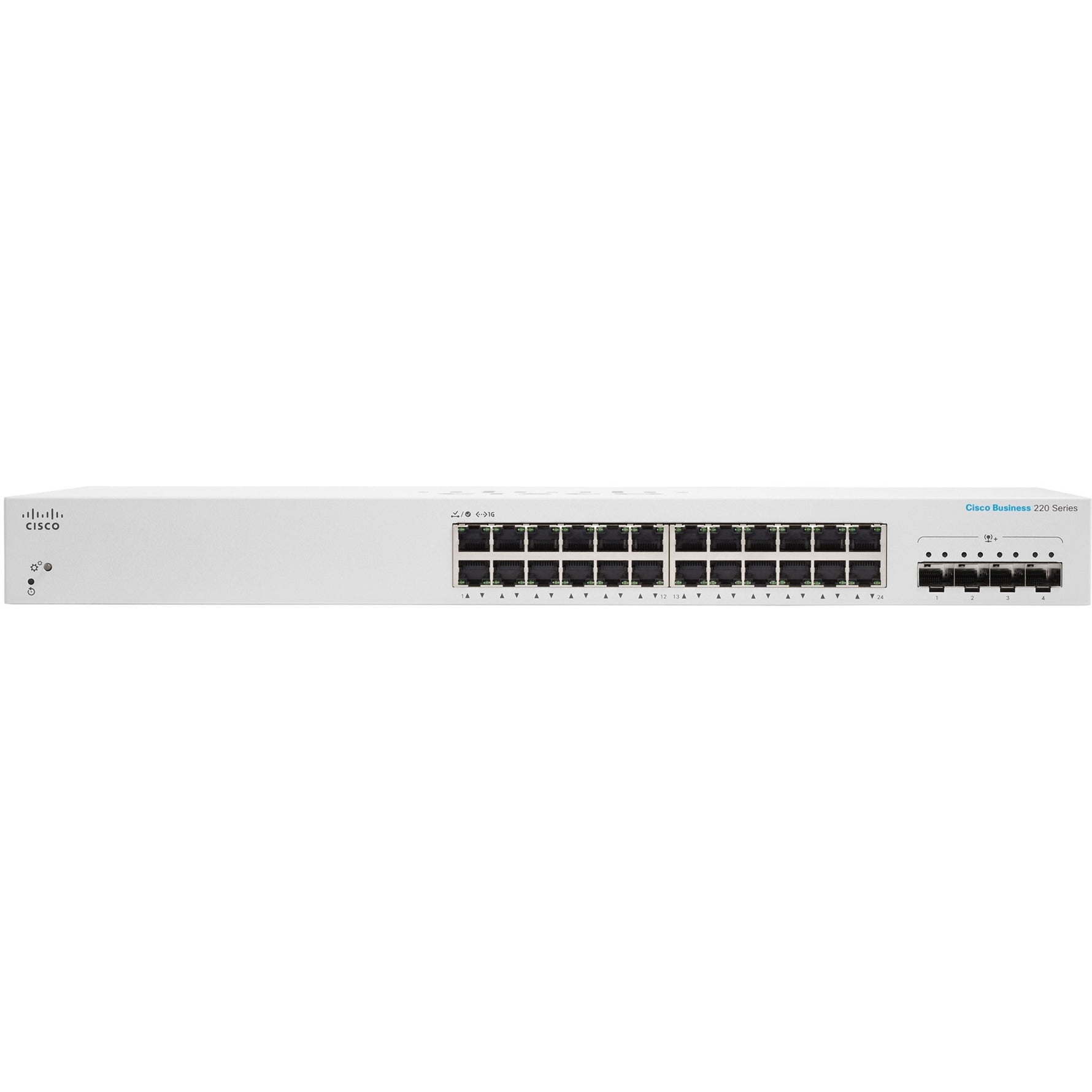 Cisco Business 220 CBS220-24T-4X 24 Ports Manageable Ethernet Switch - Gigabit Ethernet, 10 Gigabit Ethernet - 10/100/1000Base-T, 10GBase-X - Alternate view 6