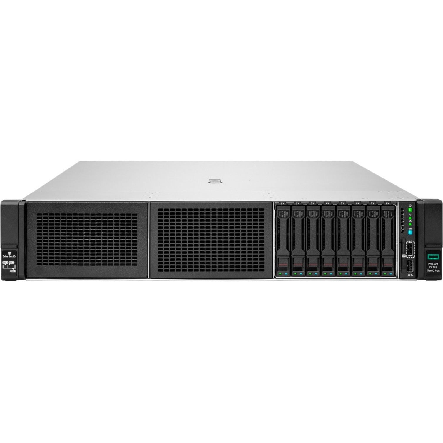 HPE ProLiant 2U Rack Server - 1 EPYC 7443P 2.85 GHz - 32 GB RAM - 12Gb/s SAS Controller - Left view