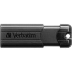 Verbatim PinStripe 64 GB USB 3.0 Flash Drive - Black - Top view